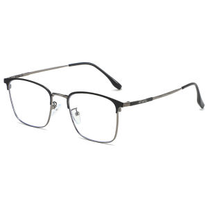 New Business Myopia Glasses Mens Square Anti-blue Light Glasses Ultra-light Glasses Frame Retro Glasses Frame 9023