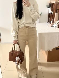 High Waist Straight Leg Slimming Pants Womens Loose Casual Versatile Wide Leg Floor Length Trousers Autumn New Arrival