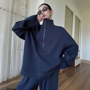 YEBO | Plus Size Zip Collar Warm Oversized Jacket