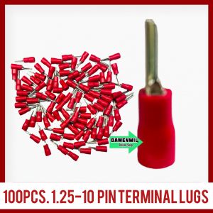 100 Pcs PIN TERMINAL Lugs | Insulated | 1.25 | 2.0 | 5.5 | DAWENWIL