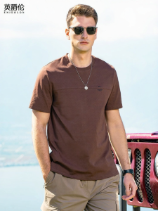 Enjeolon | Heavy Coolness Solona Split Structure Casual Round Neck T-Shirt for Men 220G