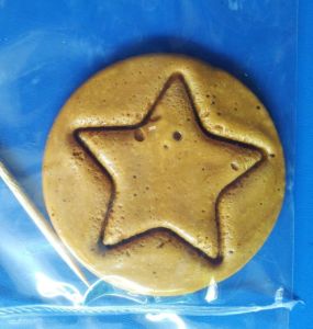 DALGONA CANDY SQUID GAME  BENTUK BINTANG ISI 10PCS