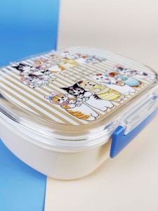 Cute Cat Shrimp Rice Box Sealed Microwave Safe Cute Design Single Layer Lunch Box for Outdoor And Indoor Parties