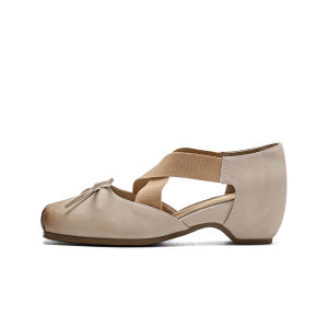 Hotwind | Ballet-inspired Cross-strap Square-toe Mary Jane Shoes