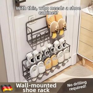 NAIFUNA | Wall-Mounted Dormitory Door Shoe Rack No Drilling Required