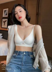Áo lót ngực nữ vải su chữ V cao cấp thiết kế đơn giản trẻ trung dễ phối đồ (MS 04078) Anna Shop