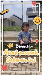 EVERKIDS - Sweater Anak Crewneck 1-6 thn / Oversize Anak Model Korean Raglan / riding