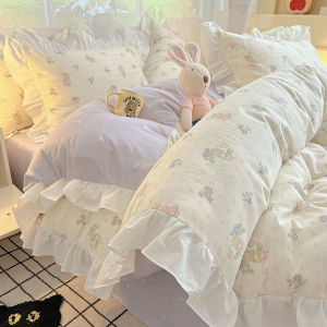 Suxuan | Princess Floral Rabbit Print 100% Cotton Bedding Set