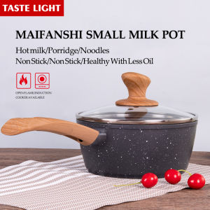 TASTE LIGHT Granite Milk Pot Non-Stick Pan Flat Small Soup Pot Frying Boiling Steaming Multi-Purpose Food Supplement Pot Instant Noodle Pot Induction Cook