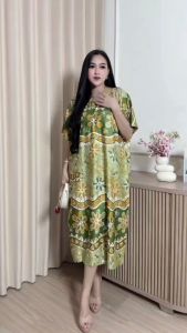 Daster Jumbo ld 120 Fashion Wanita Lengan Pendek Baju Tidur Busui muat sampai bb 80kg