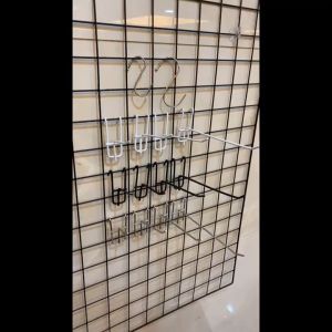 10pcs Wire Mesh Coated Hook for Screen Hooks Display Grid Wall Wire Reusable Mesh Hangers Store Display