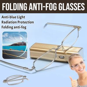 Folding Anti-Fog Glasses Exported To Germany Anti-Blue Light Reading Glasses Presbyopic Eyeglasses Near And Far Dual-Use Smart Elderly Glasses