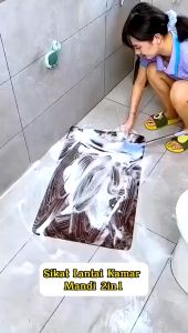 CLAIYDREAM Sikat Kamar Mandi 2in1 - Sapu dan Wiper / Magic Broom Wiper Alat Gosok Pembersih Lantai WC Toilet Dinding / Bathroom Floor Brush