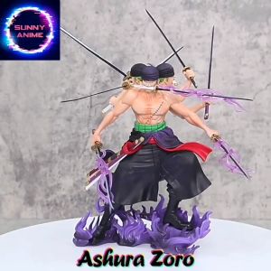 [Ready Stock] One Piece Roronoa Zoro Kiki Kyutoryu Ashura Nine Sword Style 30cm PVC Figure  海贼王和之国鬼岛鬼气阿修罗九刀流三头六臂索隆手办模型收藏