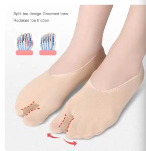 1 Pair Toe Separator Hallux Valgus Bunion Corrector Orthotics Feet Bone Thumb Adjuster Correction Sock Straightener Brace