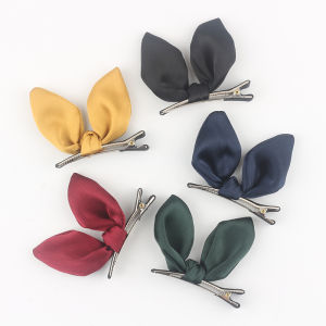 Elegant ผู้ใหญ่กระต่ายหูผมคลิป Light Jane Original Design Pearl GLOSS ผ้าผีเสื้อ Knot Hairpin สําหรับผู้หญิง