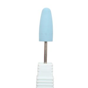 Large Oval Blue Silicone Nail Polishing Bit – Rubber Nail Drill Buffer for Nail Smoothing Shine & Surface Finishing