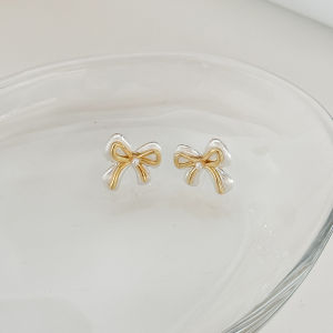Elegant Butterfly Knot S925 Sterling Silver Needle Stud Earrings Womens Fashion Jewelry Unique High-Quality Ear Jewelry
