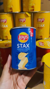 Thùng 24 Lon Snack Khoai Tây Vị Tự Nhiên Lays Stax Đủ Vị 40/42g