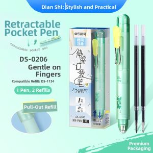 DIANSHI | Smooth Retractable Pocket Friendly Gel Pen for Students