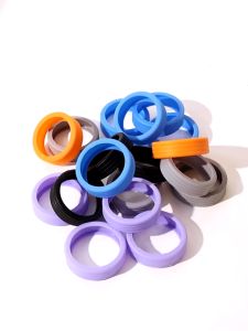 8Pcs Thicken Luggage Silicone Roller Sleeve Cover / Noise Reducing Texture Wheel Protector