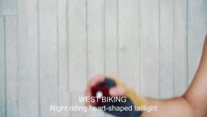West Biking | Đèn Hậu Xe Đạp Hình Trái Tim WEST BIKING Chống Nước IPX6 Cảm Biến Phanh Cảm Biến Rung Sạc Type-C Đèn An Toàn Khi Đạp Xe