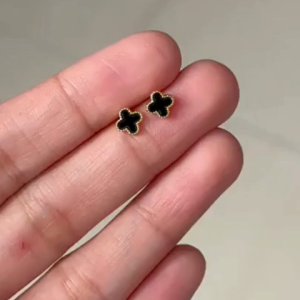 Athena & Co. 18k Gold Plated Micro Clover Stud Earrings