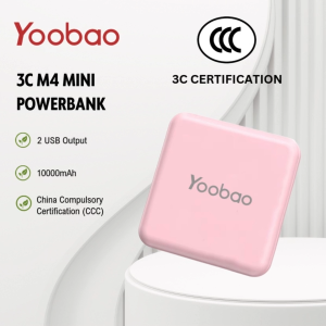 Yoobao M4 Mini 10000mAh Fast Charge Power Bank with 2 USB Outputs and 3C Certification