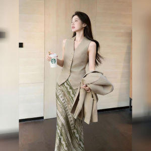 DANTING | High-End Elegance Suit Set Skirt and Jacket Slim Fashion 3 Pieces