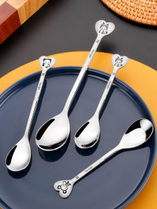 Childs Small Spoon 304 Stainless Steel Spoon Thickened Spoon Creative Cute Eating Spoon Adult Spoon Coffee Spoon