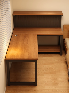 ZHUOHE | Corner Gaming Desk Study Table Bookshelf L-Shape
