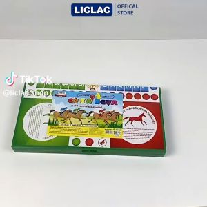 Bộ cờ cá ngựa Sato 043 Size LỚN chất liệu nhựa ABS Cao Cấp màu in Rõ Nét Bộ đồ chơi giải trí gồm bàn cờ và quân cờ đua ngựa chính hãng Sato - LICLAC