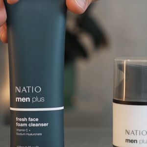 Natio Australia Men Plus Fresh Face Foam Cleanser 100ml - Foaming Face Wash for MenMade in Australia