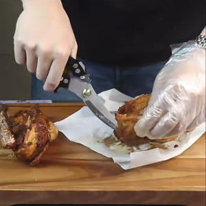 Thép không gỉ kéo cắt gà vịt cá cắt kéo gunting dapur Đường cong lưỡi xương cắt kéo xương gà kéo