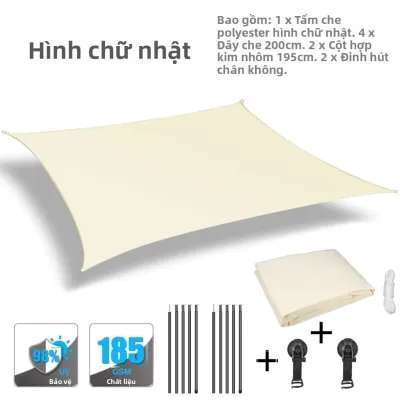 Mái Che Ô Tô Chống Nước Chống Tia UV Di Động Dạng Lều Mái Che Trên Nóc Xe Mái Hiên Cắm Trại Mái Che Mưa Bên Hông Xe Bạt Che Nắng Ô Tô Chất Liệu 165GSM