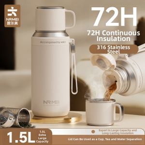 Large Capacity Tea Separation Insulated Bottle 72 Hours