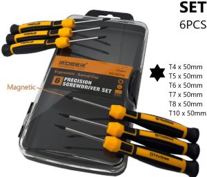 [SG STOCK] SCREWDRIVER SET 6PCS STAR PRECISION 9277B RDEER Multifunction Magnetic Hand Repair Tool Kit