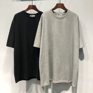 Loose Fit Pure Cotton Short Sleeve T-Shirt Womens Classic Solid Color Casual Versatile Mid-Length Top Korean Style Summer New Arrival