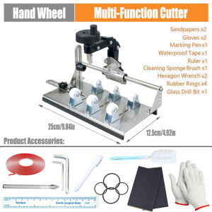 QDS | Dụng Cụ Cắt Chai Thủy Tinh Chuyên Nghiệp DIY Dành Cho Chai Vuông Chai Tròn Và Cổ Chai Kèm Phụ Kiện - Dụng Cụ Cắt Kính