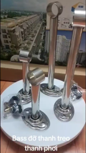 Bộ Bass ( 2 cái ) đỡ treo thanh phơi quần áo thanh treo rèm lắp trên trần tường Kích thước 15cm 20cm 25cm 30cm 40cm