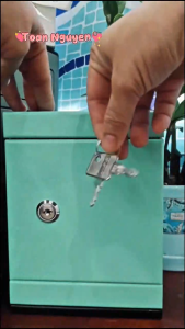 Két sắt mini nhiều màu sắc tủ tiết kiệm tiền hộp đựng đồ vật nhỏ gọn tiện lợi