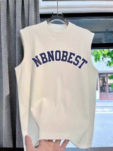 Áo Ba Lỗ Cotton Mùa Hè Dáng Rộng in Chữ Thời Trang Cho Cặp Đôi Nam Nữ Phong Cách Đường Phố Không Tay Quần Áo Học Sinh