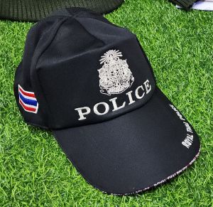 หมวกPOLICE หมวกตำรวจ เกรดราชการ