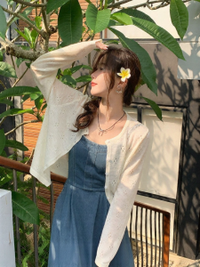 SHUOMENG | Sundress Outerwear Lightweight Knit Lace Cover-up Sunscreen Jacket