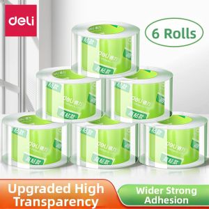 deli | High Viscosity Transparent Packaging Tape Large Roll Box Sealing Adhesive Tape Wide Mouth Sealable Clear Paper Non-Sticky