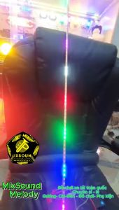 Râu ăng tenCần ăng ten trang trí cho xe đầu kéoxe tải 12V- 24V nháy đuổi kẹp vèchống nước dài 118cm (video)