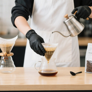 Intco | Coffee-specific Food Grade Black Nitrile Gloves