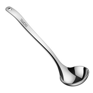 Food Grade 316 Stainless Steel Thickened Large Soup Spoon with Long Handle for Home Use And Hot Pot Cooking Utensils Set