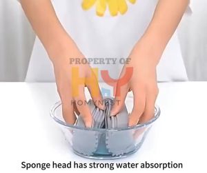HOMYNEST Alat Pel Lantai Karet Spons Ultra Mop Spongy Tarik Peras Otomatis