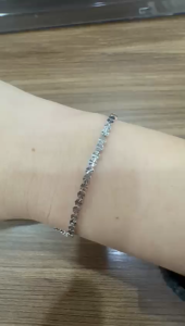 Poh Heng Jewellery 18K Textured Bracelet in White Gold